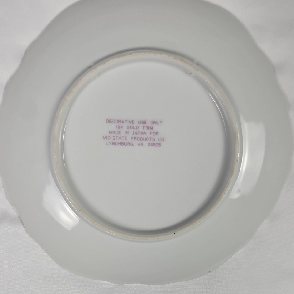 Vintage Plates "Jesus at the Door" & "The Lord's Prayer" 18K Gold Trim T18 - Picture 5 of 9